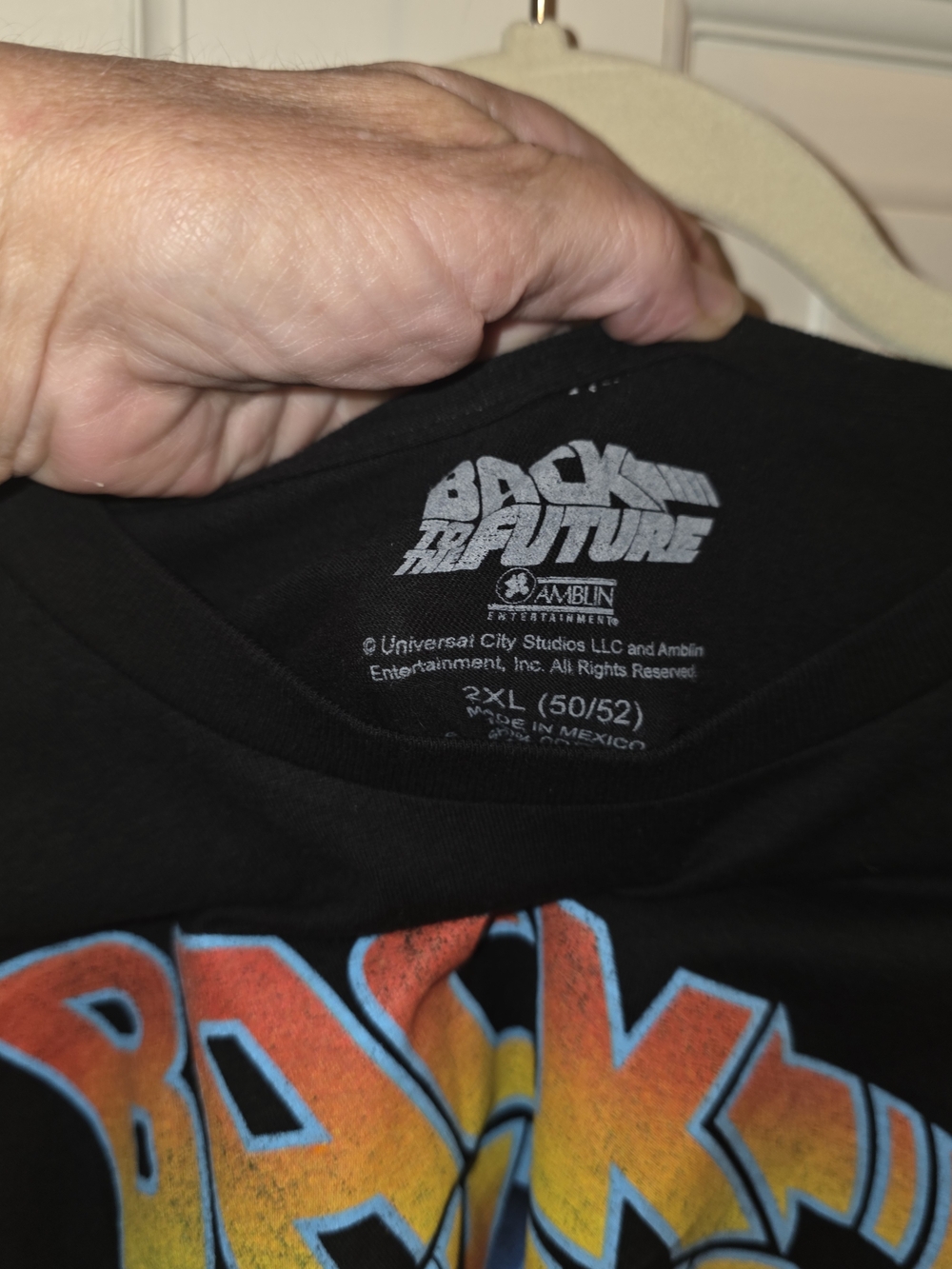 Back to the Future Graphic Short Sleeve Tee - Black - Picture 5 of 8